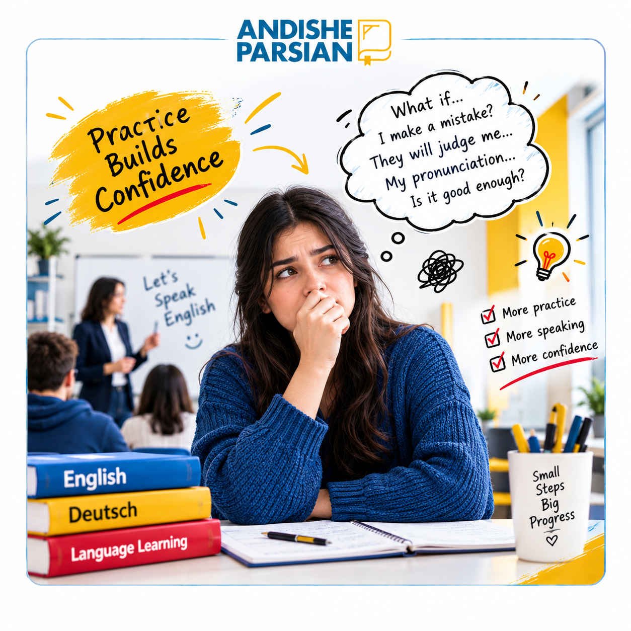 چرا کلاس زبان می‌رویم اما جرأت صحبت کردن نداریم؟